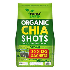 Perfect Earth front packaging showing 30 sachets and brand benefits