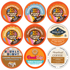 Perfect Samplers front packaging showing 30-count caramel variety pack, convenient sampling