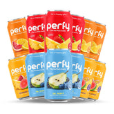 PERFY front packaging showing 12-pack and flavors for easy selection