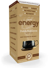 Perk front packaging showing Dutch Hot Cocoa flavor and benefits