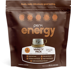 Perk prepared drink in glass illustrating dissolved powder and ready-to-drink convenience