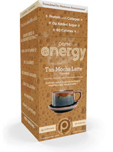 Perk tan mocha latte front packaging showing ten gluten-free sticks and product benefits
