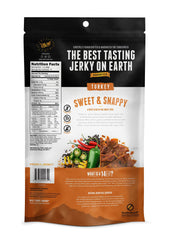 Perky Jerky close-up of turkey strips highlighting tender texture and savory flavor