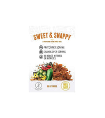 Perky Jerky open bag displaying pieces to show portion and texture clarity