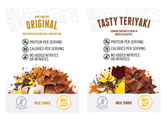 Perky Jerky single-serve 1oz bag in hand for portable protein convenience