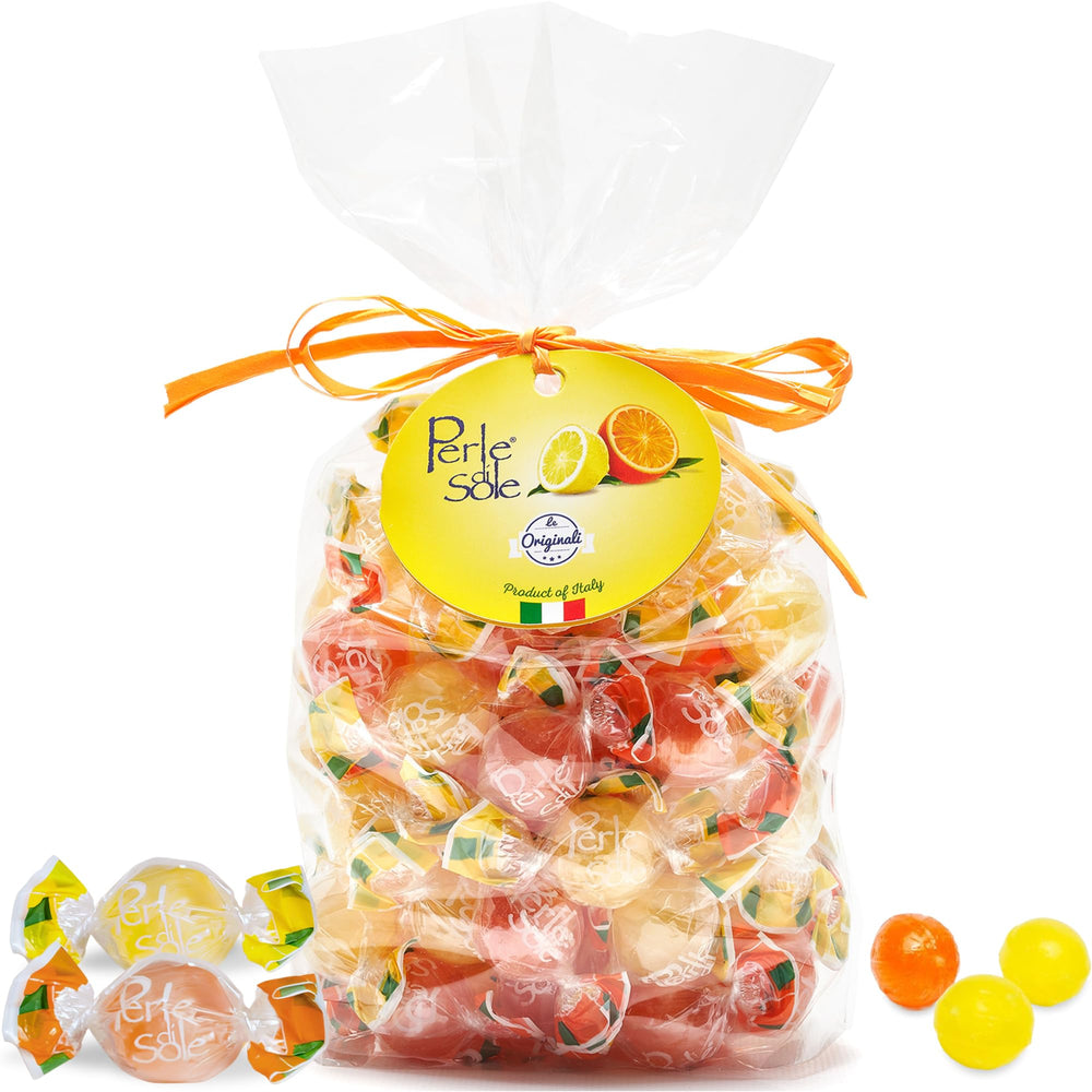 Perle di Sole front-of-bag showing citrus mix and weight benefits