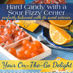 Perle di Sole individually wrapped candies in hand, hygienic single-serve convenience