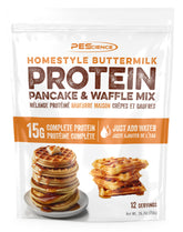 PEScience front packaging showing buttermilk mix and servings benefit convenience