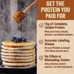 PEScience waffle cooking on iron showing crisp exterior and quick breakfast benefit
