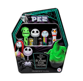 PEZ collectible tin front with four character dispensers and candy, perfect gift display