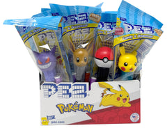 PEZ front packaging showing 12 Pokemon dispensers and candy, great for party favors