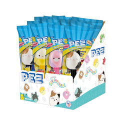 PEZ Squishmallows front view showing dispenser and candy refills, great for party favors