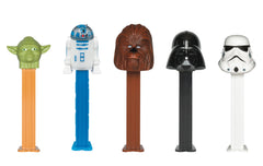 Group of PEZ Star Wars dispensers arranged as party favors highlighting quick event use