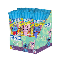 PEZ front packaging showing Stitch dispensers and candy refills benefiting party planning