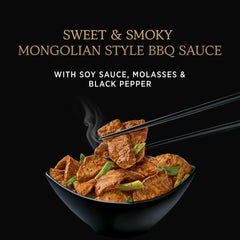 thick pour of P.F. Chang's sauce showing texture and glossy glaze potential