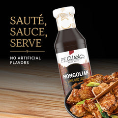 sliced grilled steak glazed with P.F. Chang's sauce illustrating caramelized finish