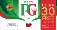 PG Tips front packaging showing two-box value pack and clear branding for convenience