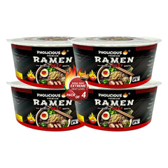 PhoLicious front packaging showing bold spicy beef ramen, highlights convenience