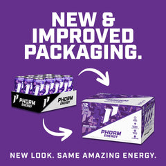 PHORM ENERGY close-up of can top showing easy-open design and portability benefit