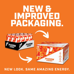 PHORM ENERGY top view of can opened ready to drink for convenience