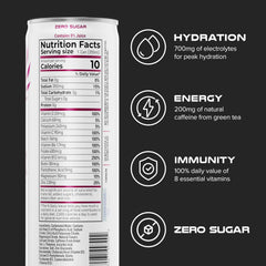 PHX close-up of can label showing ingredients and clean formulation benefits