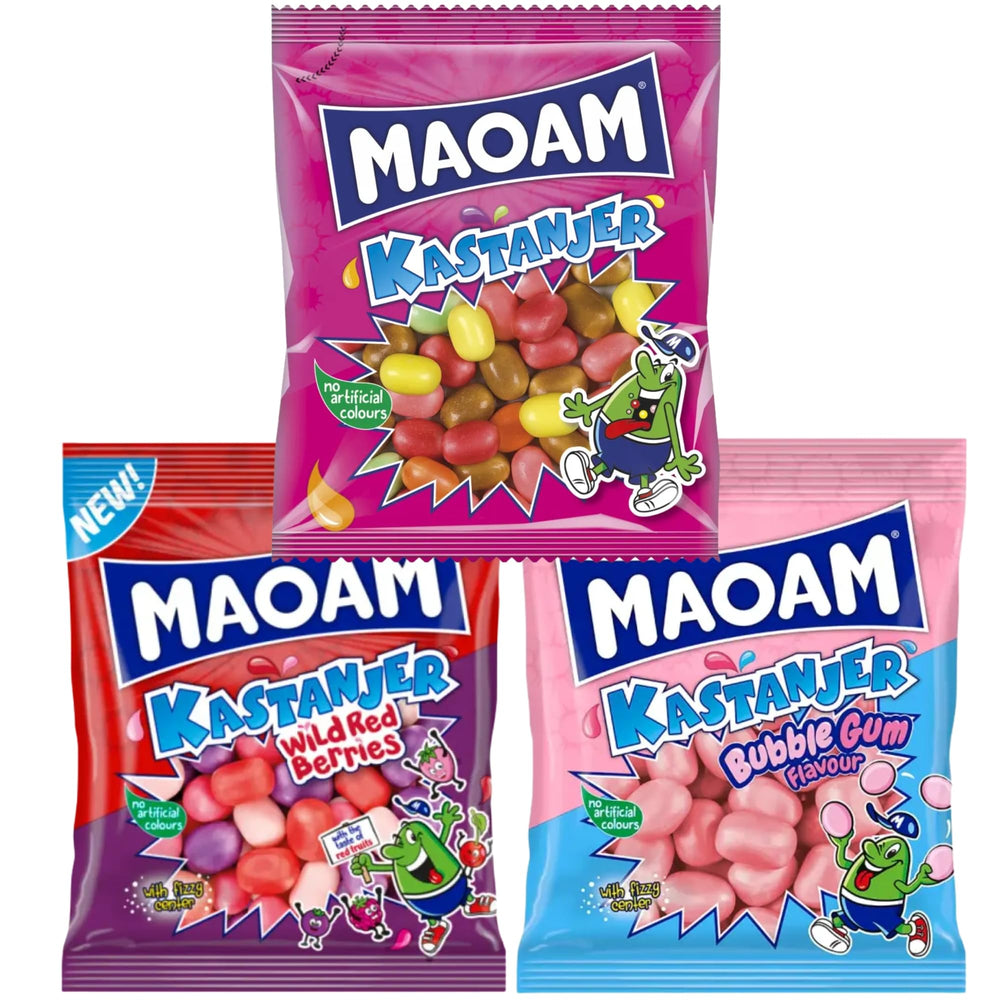 Pickmix Candy Sweden front packaging showing three sealed bags and colorful candies for sharing