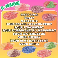 Pickmix Candy Sweden close-up of fizzy sugar coating highlighting chewy texture