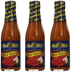 Pico Pica bottle front label and pourable sauce showing bold flavor and convenience