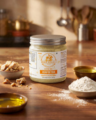 Pindi Masala jar opened to reveal powdered hing for quick use