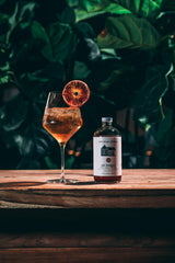 Pink House Alchemy syrup in latte demonstrating enhanced flavor and aroma benefit