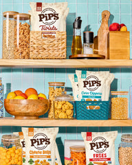 Pipcorn mini popcorn in wooden bowl showcasing shareable snack appeal
