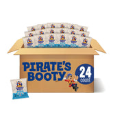 Pirate's Booty front packaging showing 24-count convenience and branding benefit