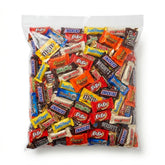 Pisoka front packaging showing 2 lb bag and assorted chocolates, convenient bulk storage