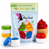 Pixie Dust front packaging showing four color jars and labels for easy selection