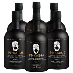 P.J. KABOS front bottle view showing elegant glass and premium presentation