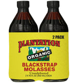 Plantation front jar view showing organic label and convenient two-pack benefit