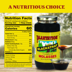 Opened Plantation jar with spoon pouring for easy measuring benefit