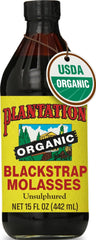Plantation jar front view showing brand and organic seal, highlights pantry-ready benefit
