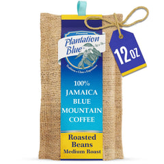 Plantation Blue front packaging showing 12oz bag and freshness benefits