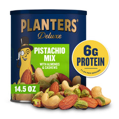 PLANTERS close-up pistachios highlighting green kernels and crunchy roast