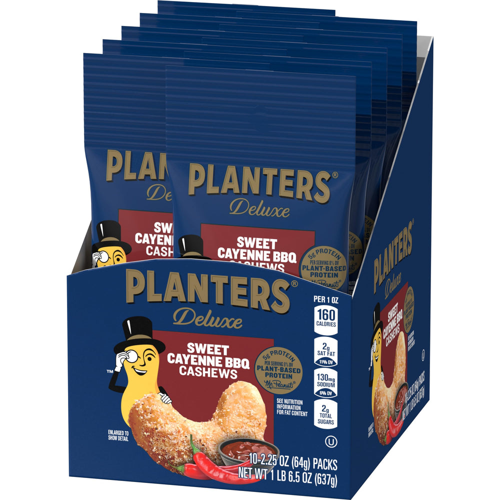PLANTERS cup front packaging showing single-serve cashew convenience and brand