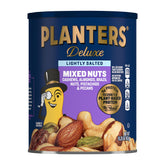PLANTERS front packaging showing 15.25 oz tub and mixed nuts for easy grabbing