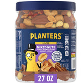 PLANTERS front jar view showing 27 oz resealable packaging and convenience