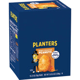 PLANTERS front packaging showing 15-count honey roasted peanut box, convenient for travel