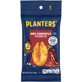PLANTERS front packaging showing bag and bold chipotle flavor benefit