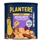 PLANTERS front packaging showing 56 oz tub and Mr. Peanut brand reliability