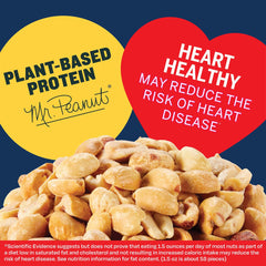 PLANTERS close up of dry roasted peanut texture with crisp crunch