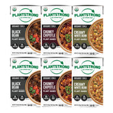 PLANTSTRONG front packaging showing six-variety pack and convenience