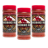 Plowboys BBQ front packaging showing Yardbird 14oz rub benefits