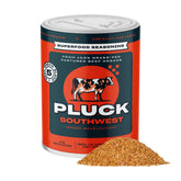 PLUCK front packaging showing jar and serving info, highlights convenience